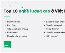 Các Nghề Lương Cao